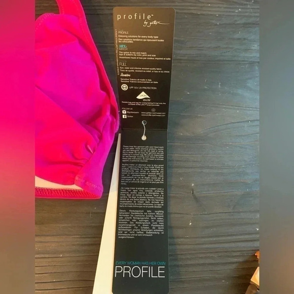 PROFILE BY GOTTEX Tutti Frutti Bikini Top 32 C Color: Raspberry - Picture 4 of 4